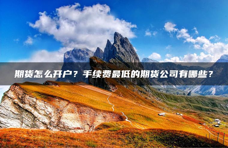 期货怎么开户?手续费最低的期货公司有哪些? 期货怎么开户?手续费最低的期货公司有哪些?