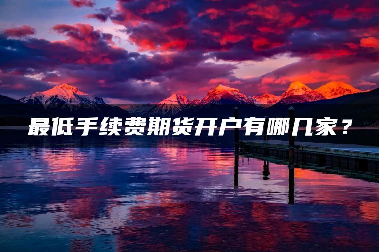 最低手续费期货开户有哪几家? 最低手续费期货开户有哪几家?
