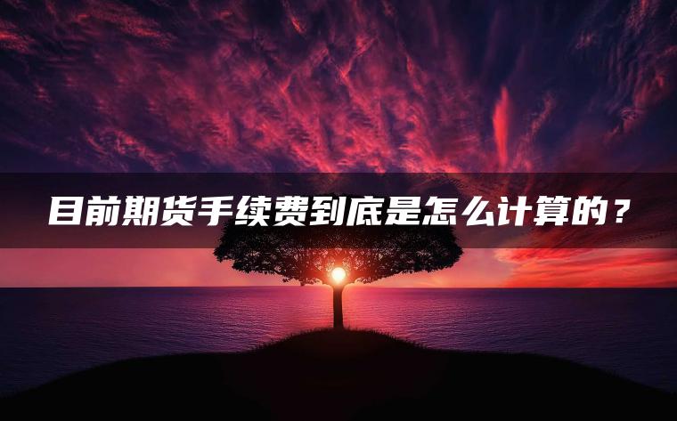 目前期货手续费到底是怎么计算的？