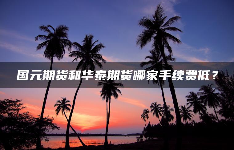 国元期货和华泰期货哪家手续费低? 国元期货和华泰期货哪家手续费低?