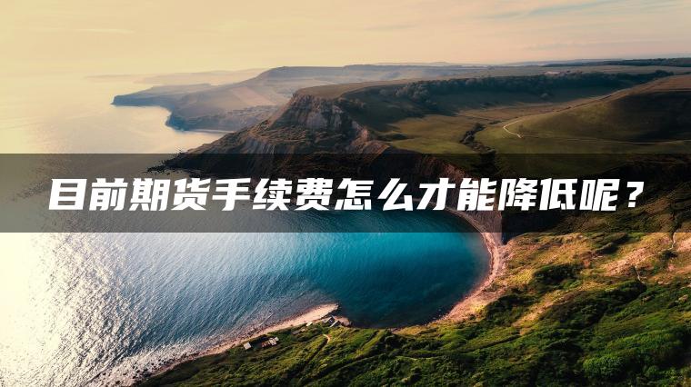 目前期货手续费怎么才能降低呢？