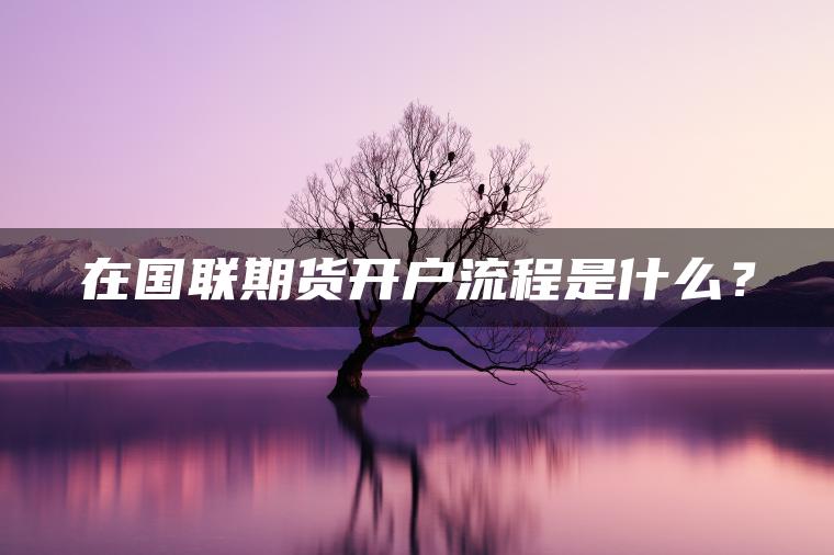 在国联期货开户流程是什么? 在国联期货开户流程是什么?