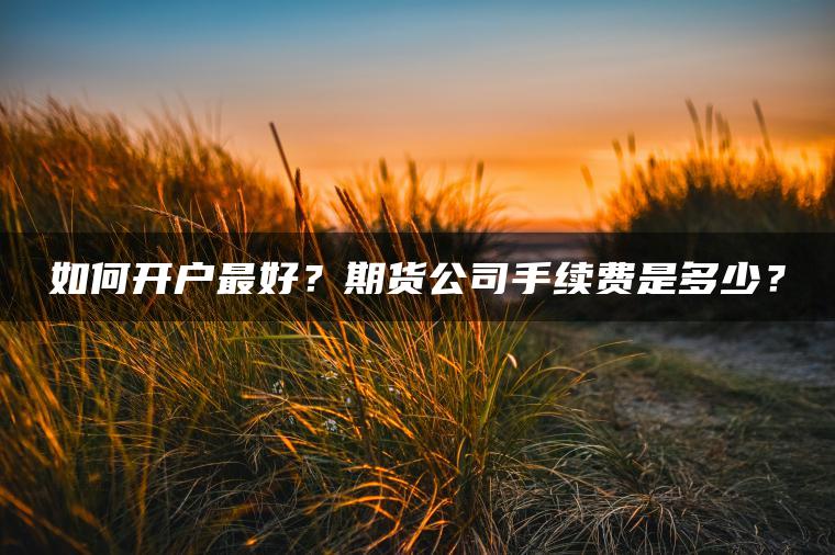 如何开户最好?期货公司手续费是多少? 如何开户最好?期货公司手续费是多少?