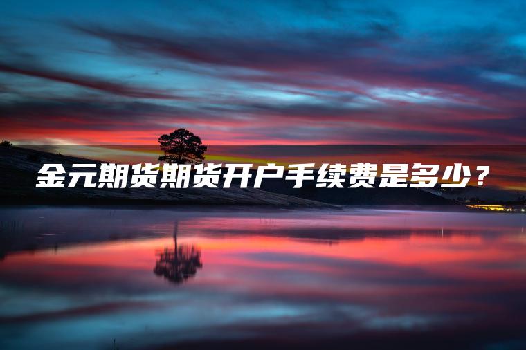 金元期货期货开户手续费是多少？