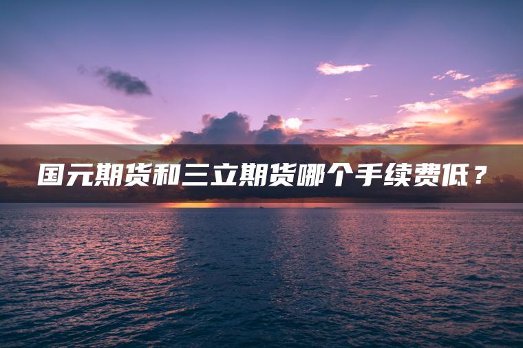 国元期货和三立期货哪个手续费低？