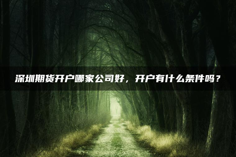 深圳期货开户哪家公司好，开户有什么条件吗？