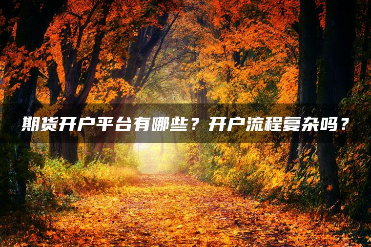 期货开户平台有哪些？开户流程复杂吗？