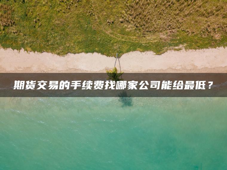 期货交易的手续费找哪家公司能给最低? 期货交易的手续费找哪家公司能给最低?