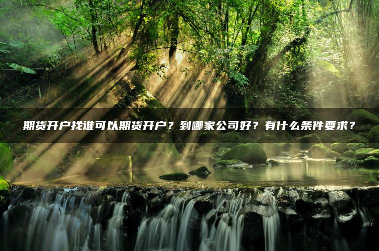 期货开户找谁可以期货开户？到哪家公司好？有什么条件要求？