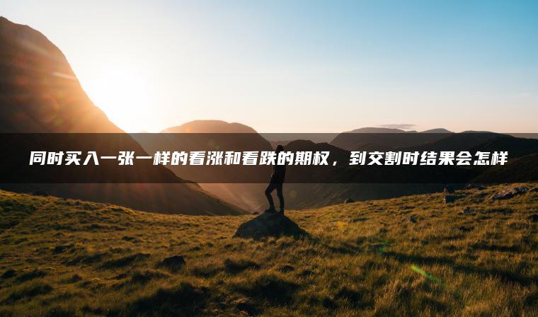同时买入一张一样的看涨和看跌的期权，到交割时结果会怎样