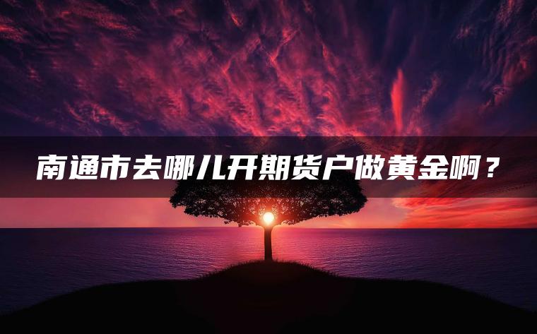 南通市去哪儿开期货户做黄金啊？