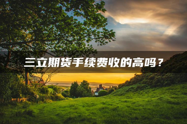 三立期货手续费收的高吗？