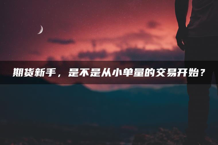期货新手，是不是从小单量的交易开始？