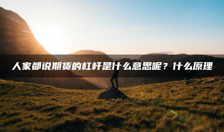 人家都说期货的杠杆是什么意思呢？什么原理