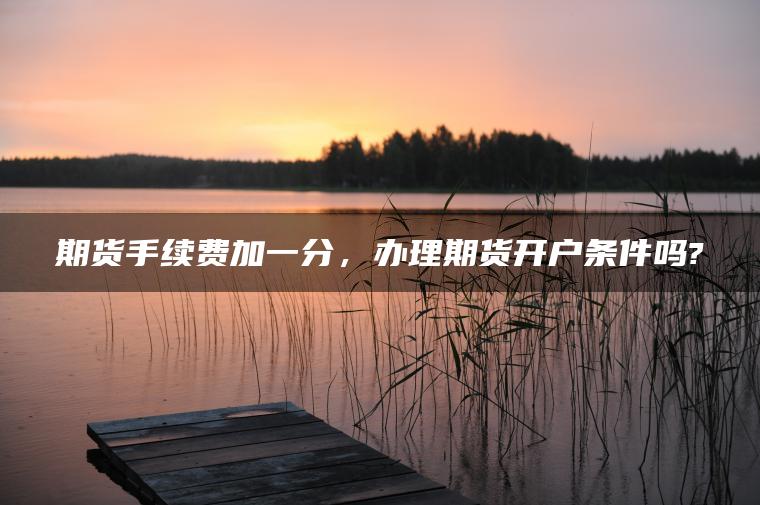 期货手续费加一分,办理期货开户条件吗? 期货手续费加一分,办理期货开户条件吗?
