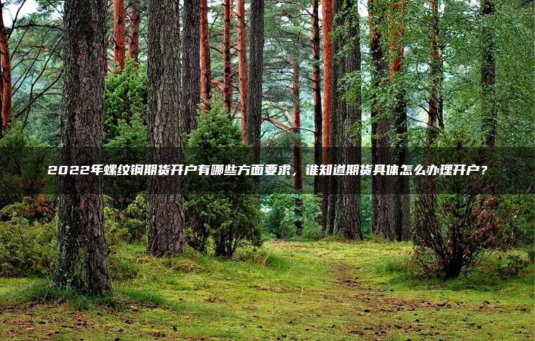 2022年螺纹钢期货开户有哪些方面要求，谁知道期货具体怎么办理开户？
