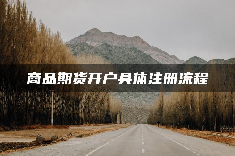 商品期货开户具体注册流程