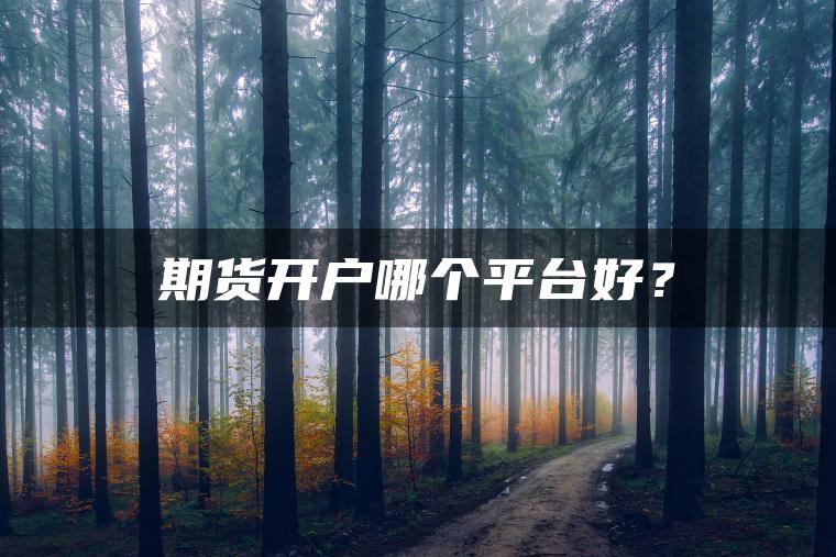 期货开户哪个平台好？