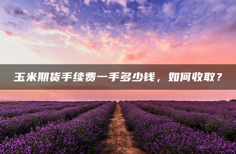 玉米期货手续费一手多少钱，如何收取？