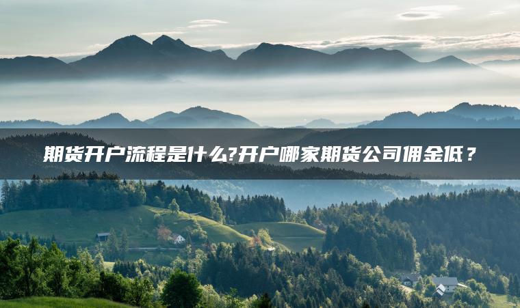 期货开户流程是什么?开户哪家期货公司佣金低? 期货开户流程是什么?开户哪家期货公司佣金低?