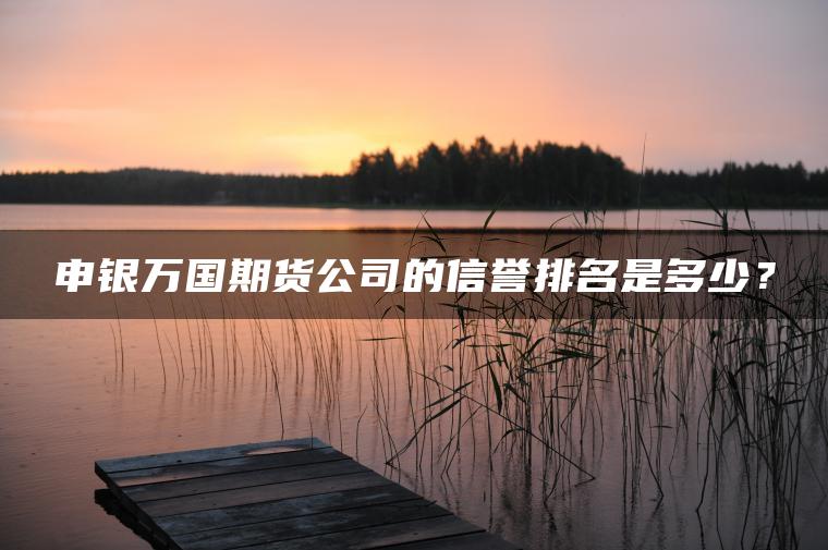 申银万国期货公司的信誉排名是多少? 申银万国期货公司的信誉排名是多少?