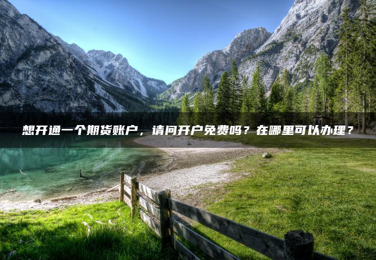 想开通一个期货账户,请问开户免费吗?在哪里可以办理? 想开通一个期货账户,请问开户免费吗?在哪里可以办理?