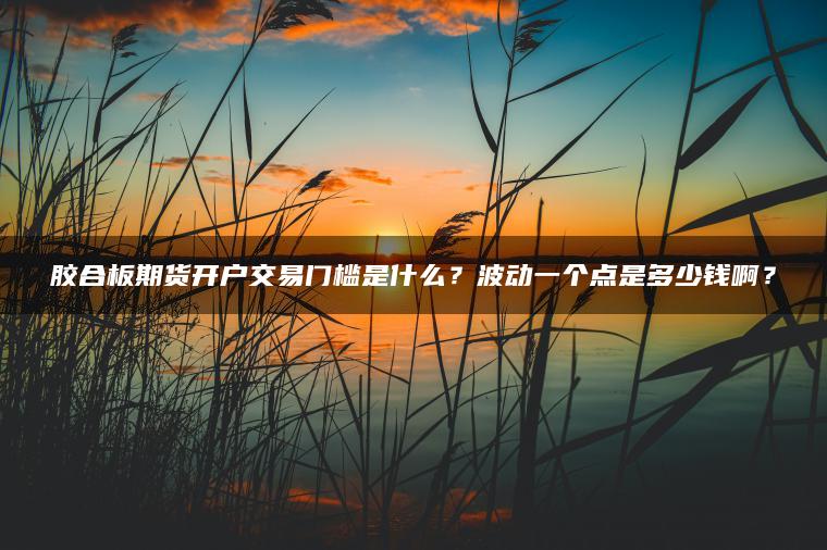 胶合板期货开户交易门槛是什么?波动一个点是多少钱啊? 胶合板期货开户交易门槛是什么?波动一个点是多少钱啊?