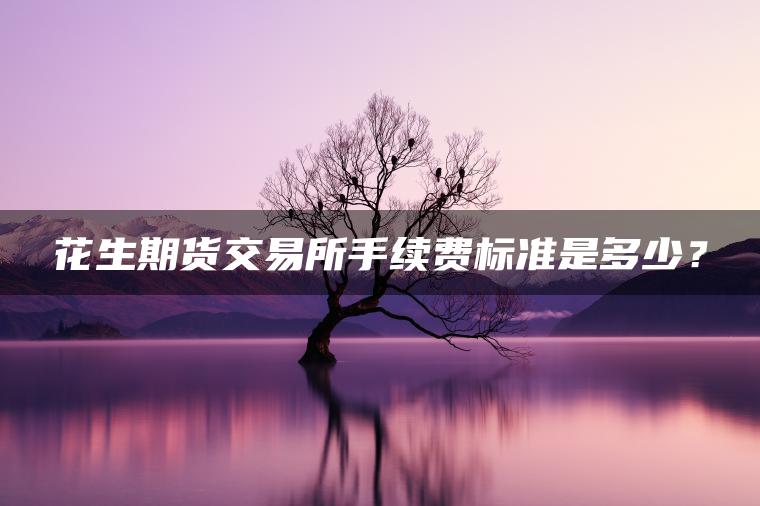 花生期货交易所手续费标准是多少？