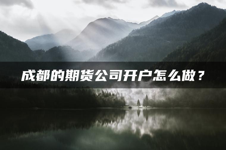 成都的期货公司开户怎么做？