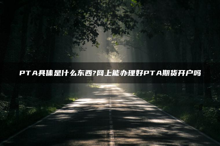 PTA具体是什么东西?网上能办理好PTA期货开户吗