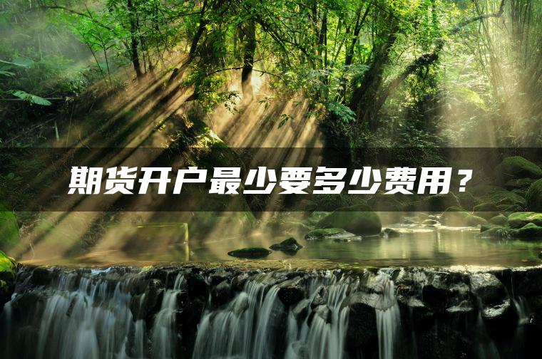 期货开户最少要多少费用？