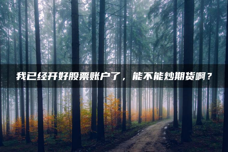 我已经开好股票账户了,能不能炒期货啊? 我已经开好股票账户了,能不能炒期货啊?