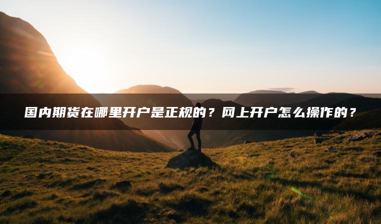 国内期货在哪里开户是正规的？网上开户怎么操作的？
