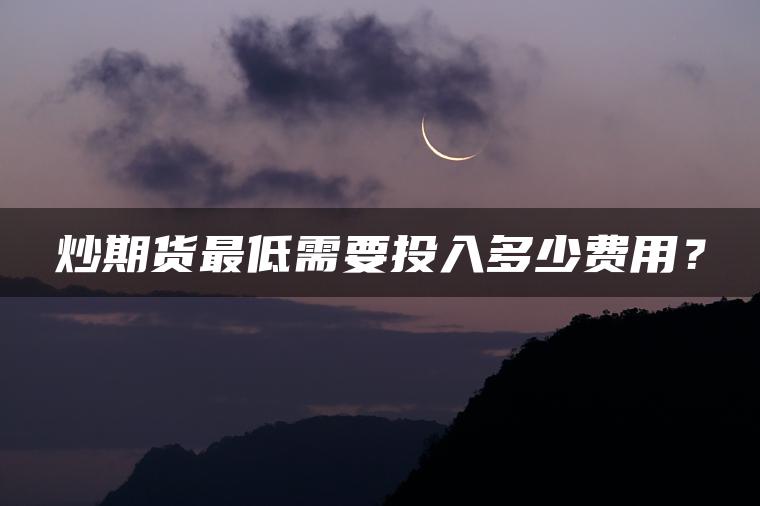 炒期货最低需要投入多少费用? 炒期货最低需要投入多少费用?