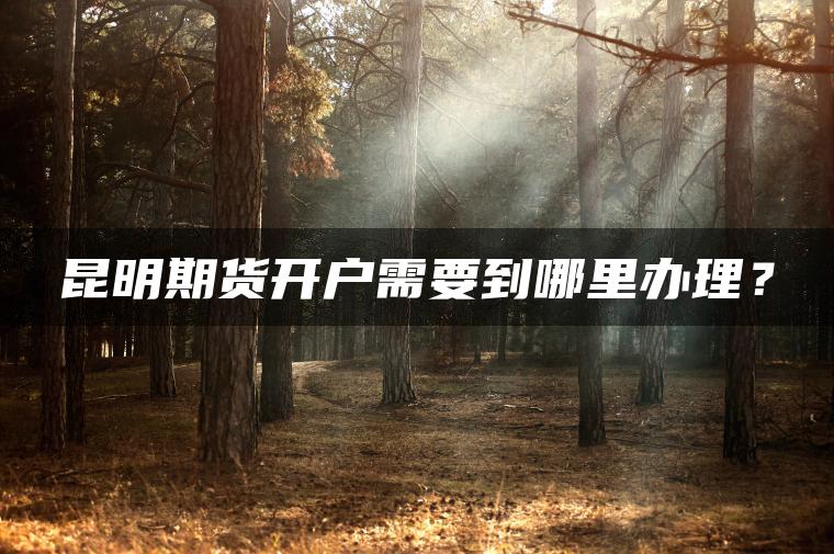 昆明期货开户需要到哪里办理? 昆明期货开户需要到哪里办理?