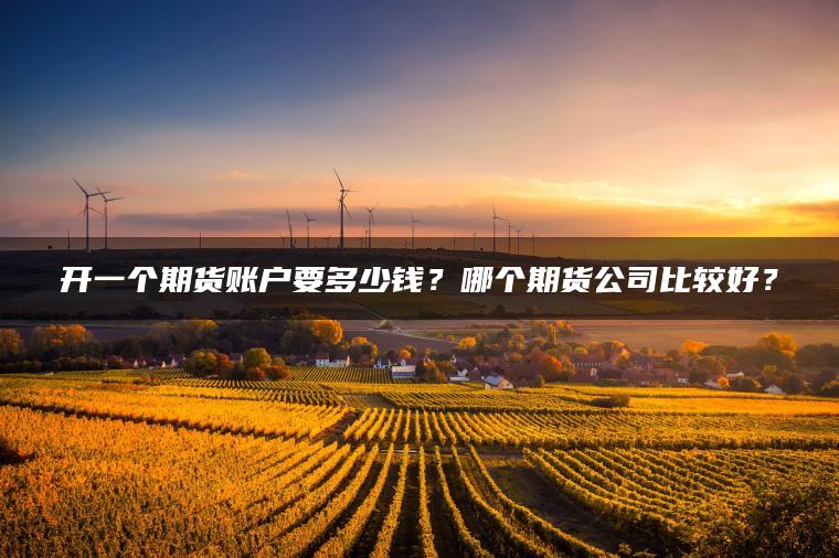 开一个期货账户要多少钱?哪个期货公司比较好? 开一个期货账户要多少钱?哪个期货公司比较好?