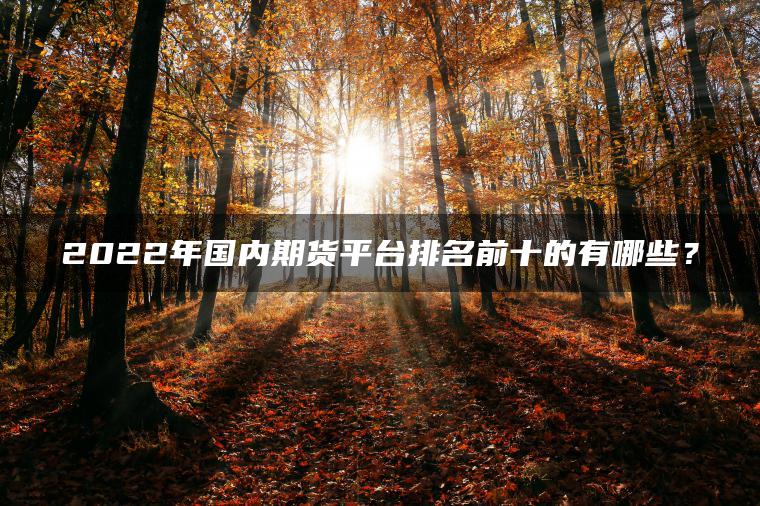 2022年国内期货平台排名前十的有哪些? 2022年国内期货平台排名前十的有哪些?
