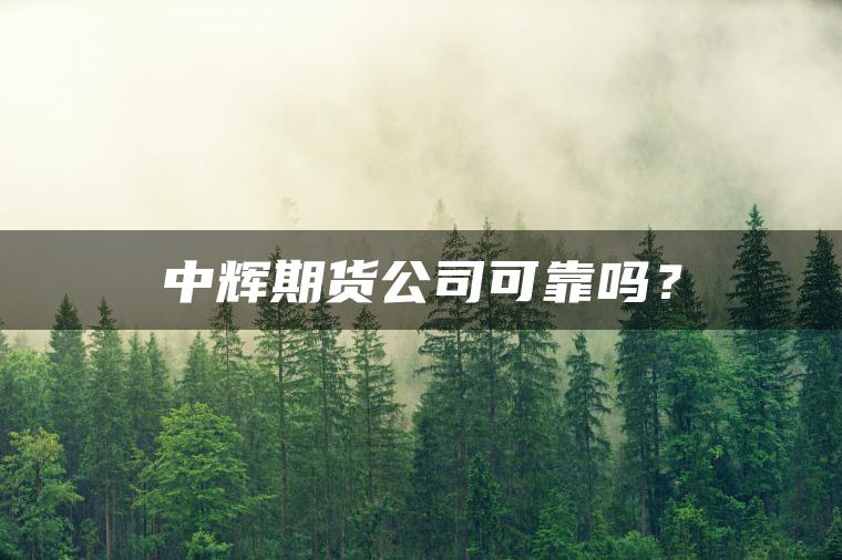中辉期货公司可靠吗？