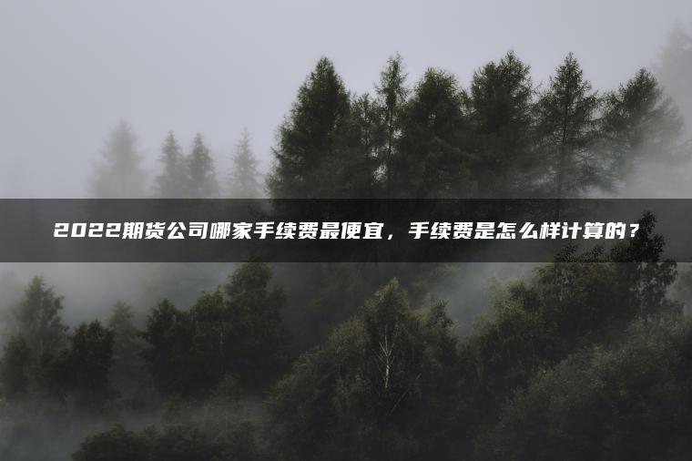 2022期货公司哪家手续费最便宜,手续费是怎么样计算的? 2022期货公司哪家手续费最便宜,手续费是怎么样计算的?