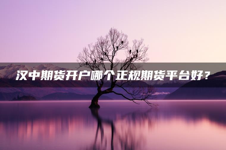 汉中期货开户哪个正规期货平台好? 汉中期货开户哪个正规期货平台好?