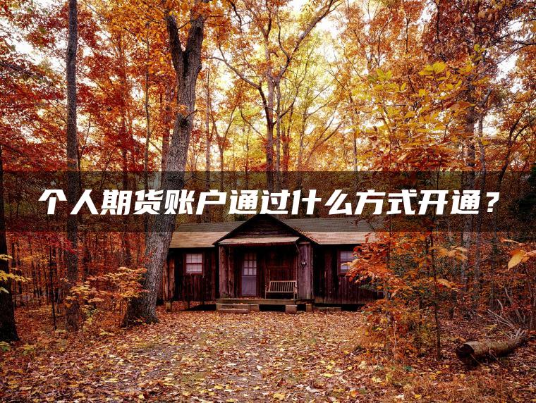 个人期货账户通过什么方式开通？