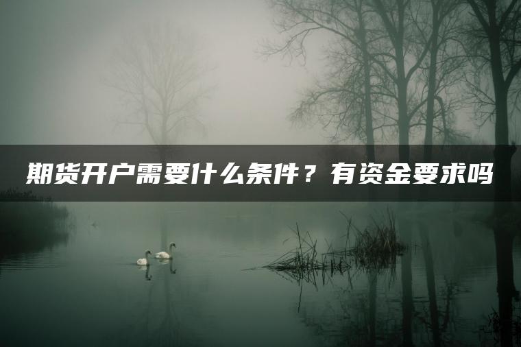 期货开户需要什么条件？有资金要求吗