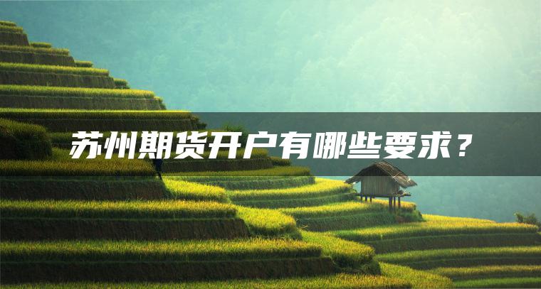 苏州期货开户有哪些要求？