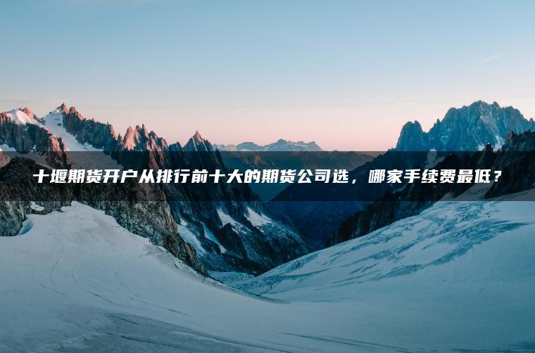 十堰期货开户从排行前十大的期货公司选，哪家手续费最低？