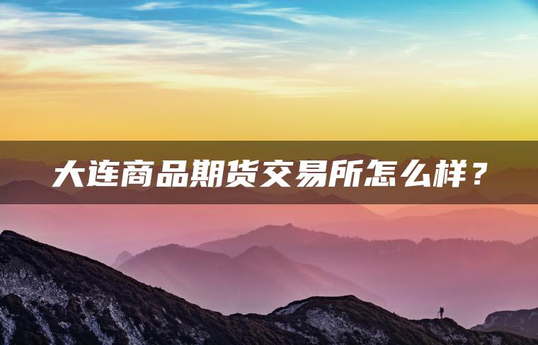 大连商品期货交易所怎么样？