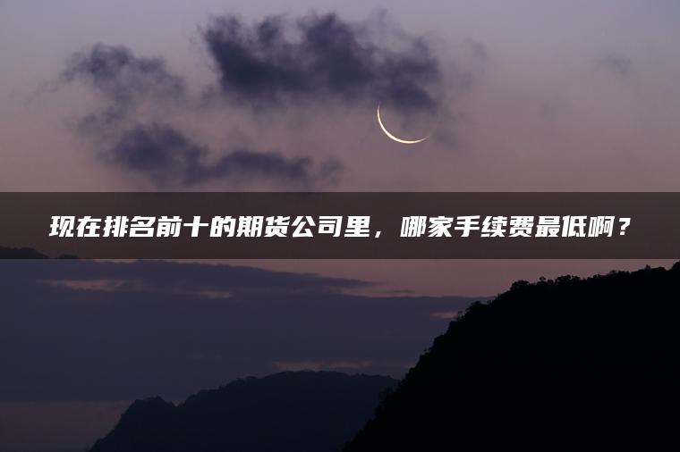 现在排名前十的期货公司里，哪家手续费最低啊？