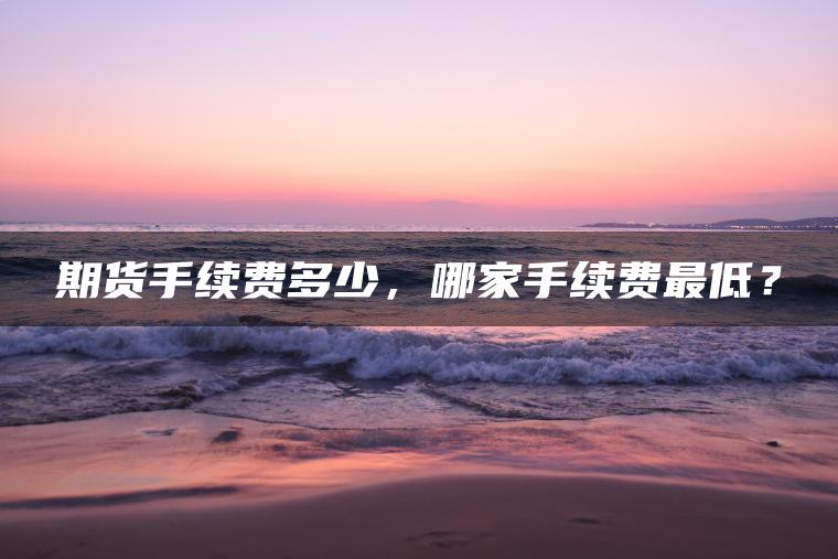 期货手续费多少,哪家手续费最低? 期货手续费多少,哪家手续费最低?