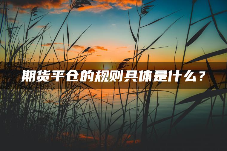 期货平仓的规则具体是什么？