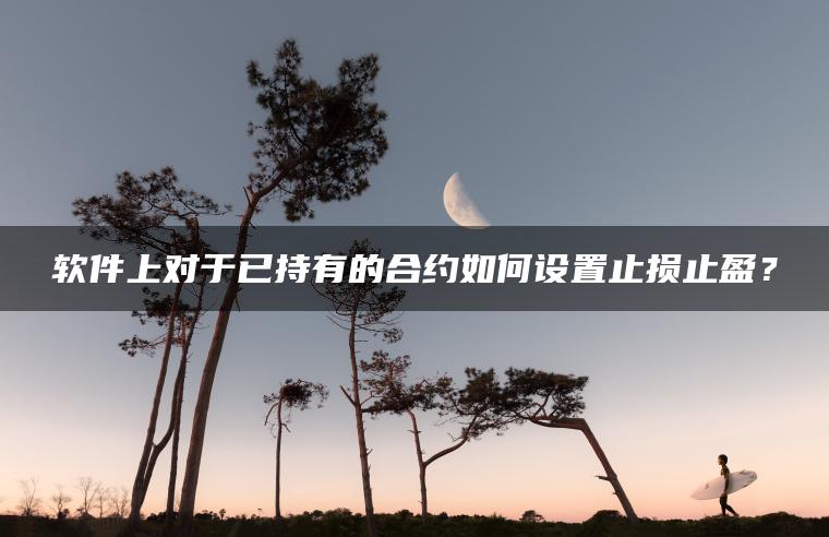 软件上对于已持有的合约如何设置止损止盈？