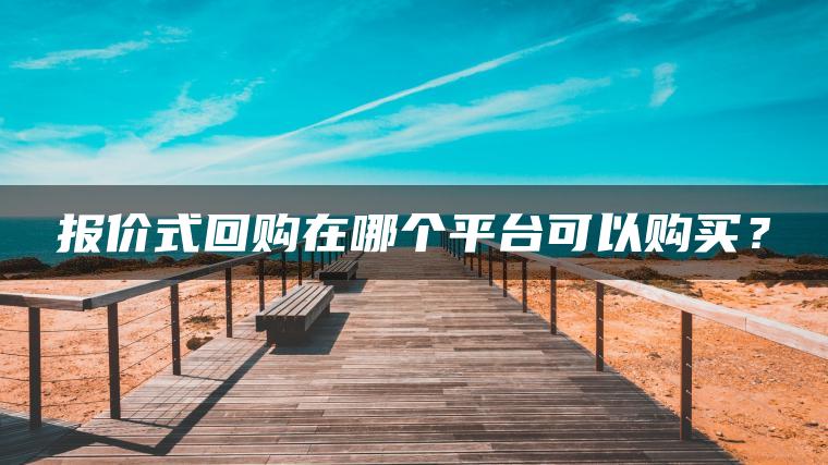 报价式回购在哪个平台可以购买？
